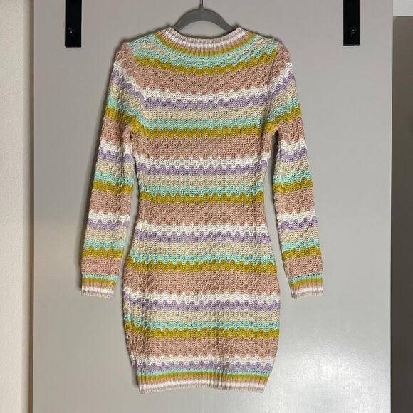 Multicolor Striped Knitted Dress - Picture 4 of 4